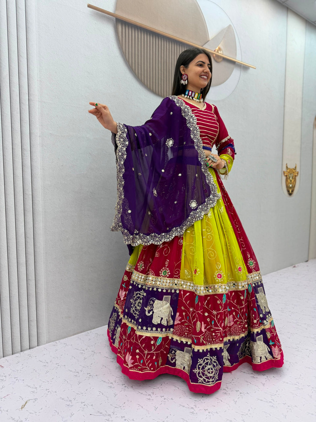 Fox Georgette Navratri Lehenga With Dupatta