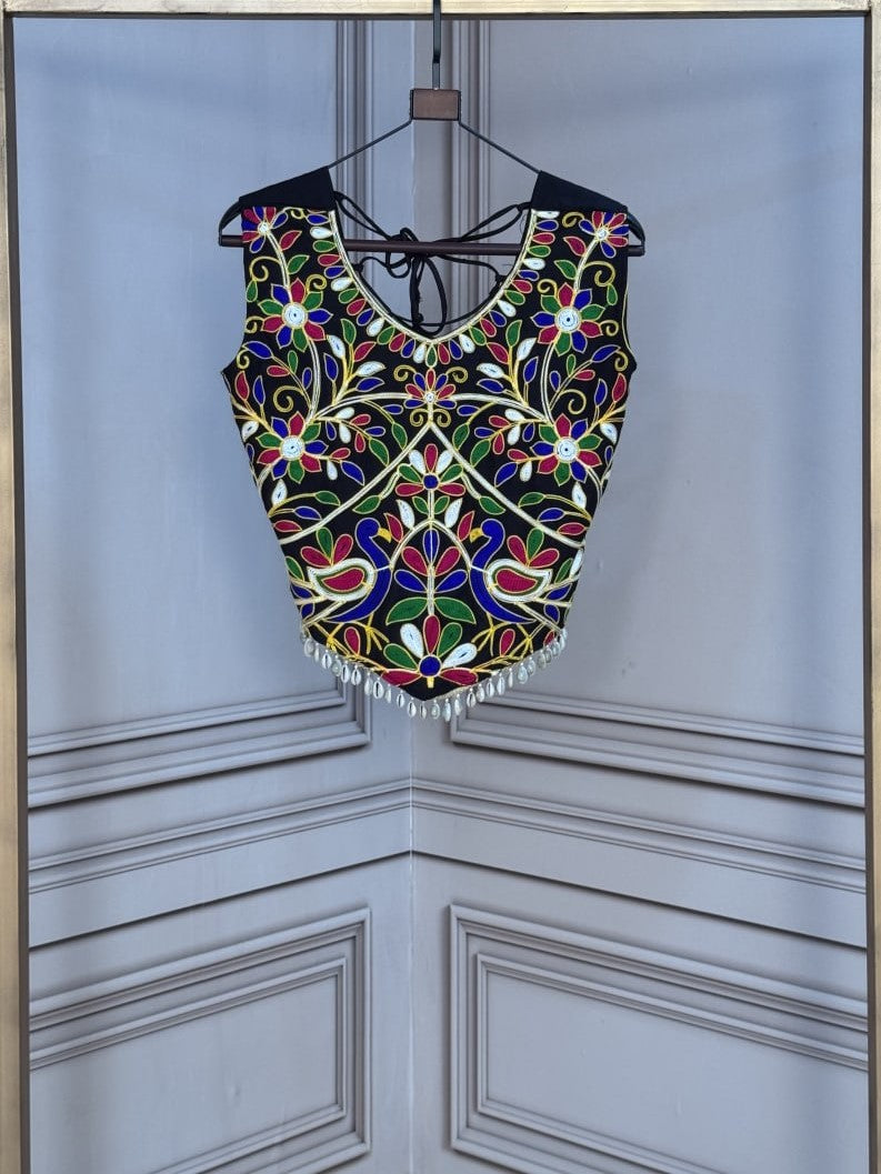 Rayon Kutchi Work Navratri Blouse