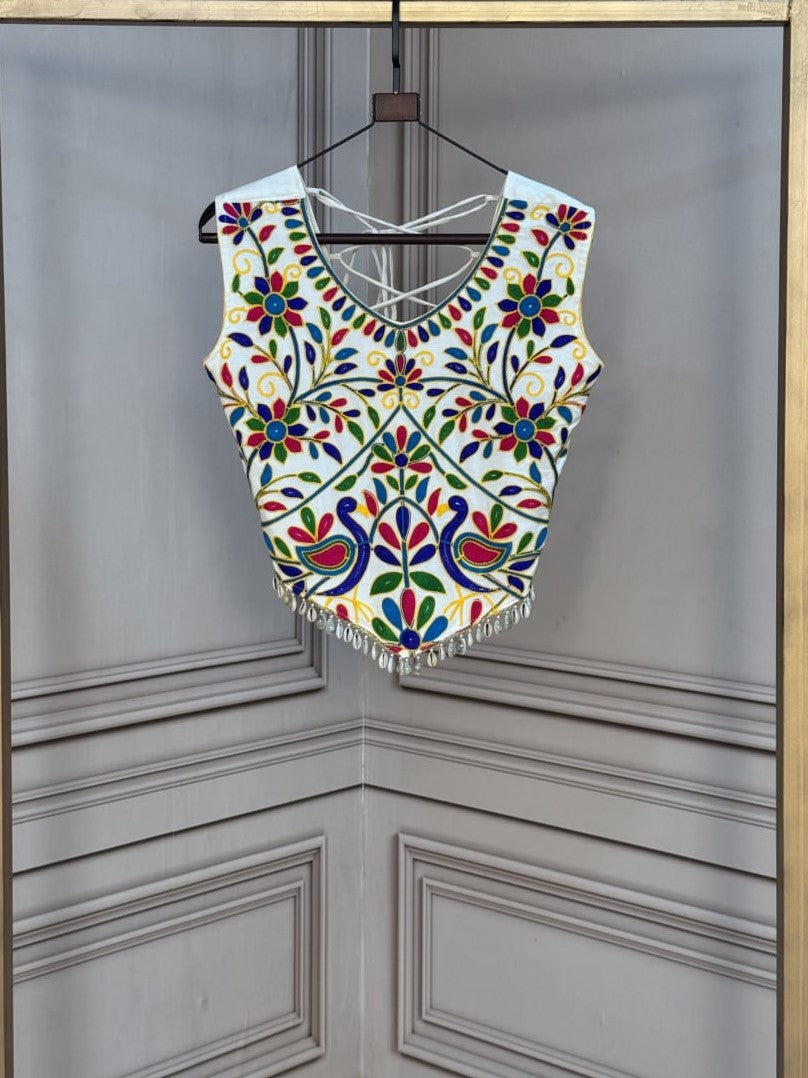 Rayon Kutchi Work Navratri Blouse