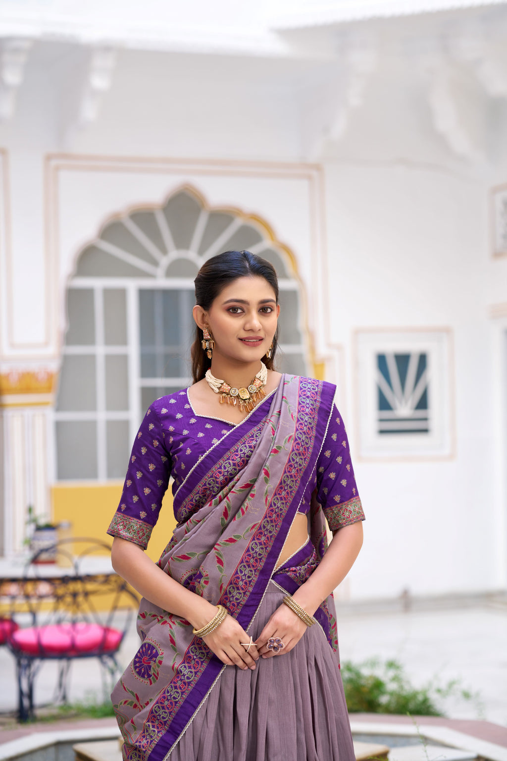 Tussar Silk Printed Lehenga With Dupatta