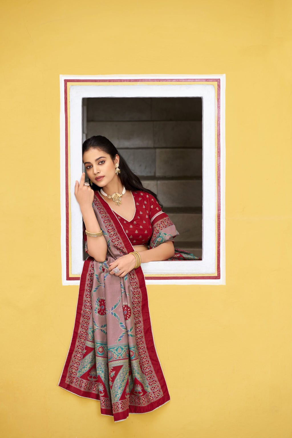 Tussar Silk Printed Lehenga With Dupatta