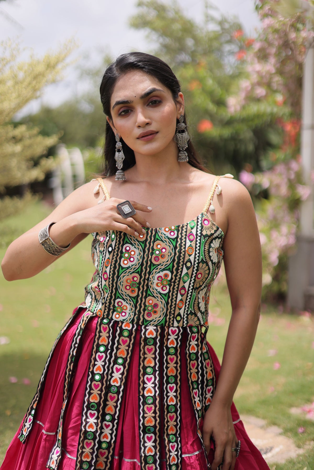 Kora Cotton Navratri Lehenga With Blouse