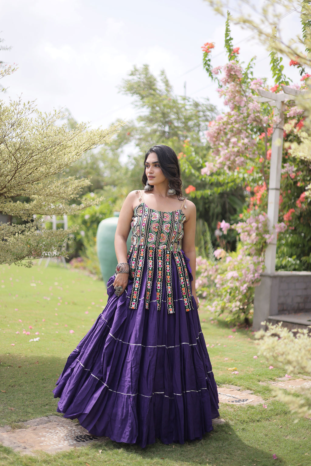 Kora Cotton Navratri Lehenga With Blouse
