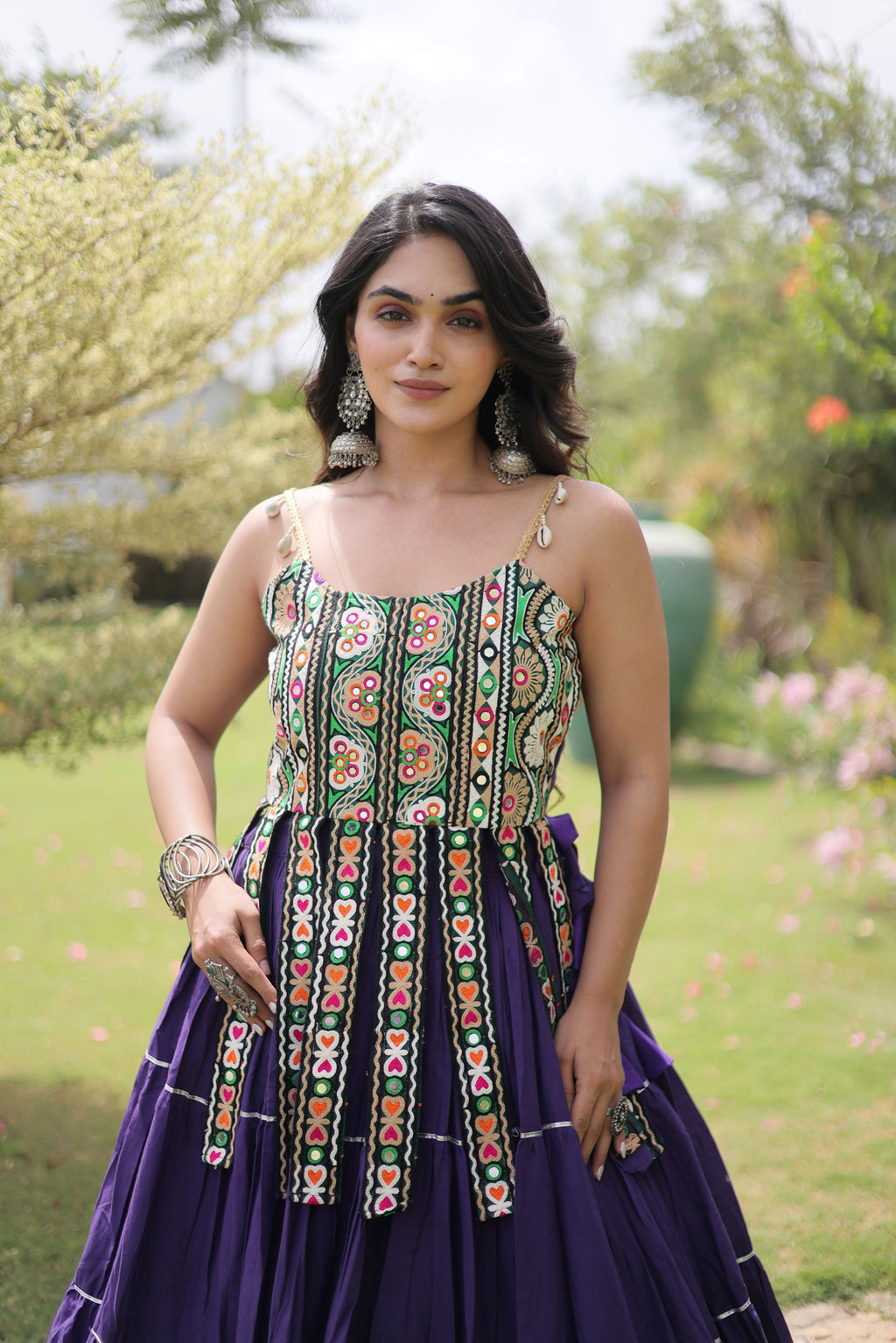 Kora Cotton Navratri Lehenga With Blouse