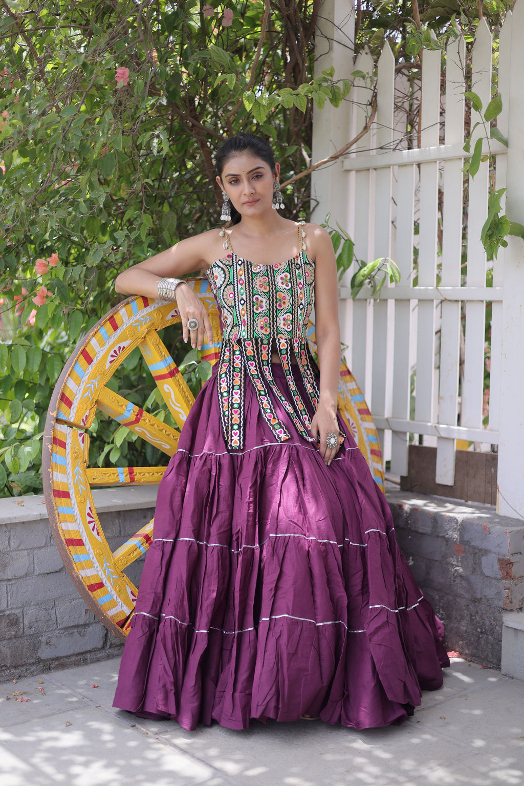 Kora Cotton Navratri Lehenga With Blouse