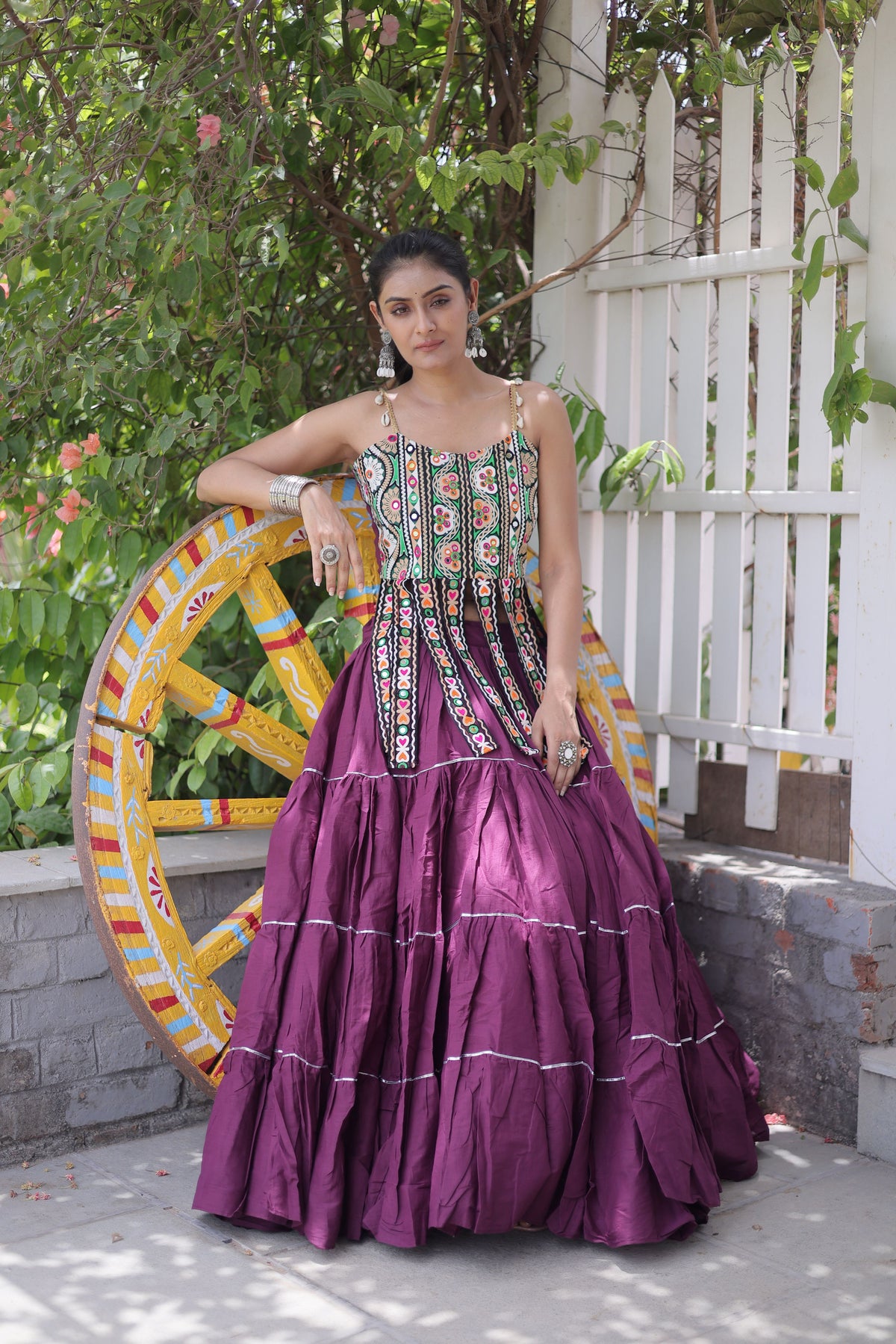 Kora Cotton Navratri Lehenga With Blouse