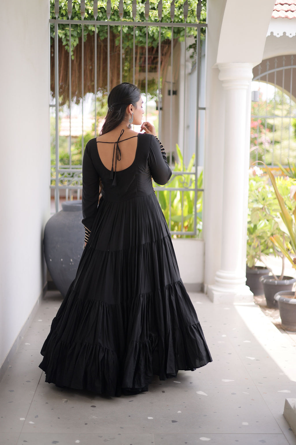 Rayon Gamthi Work Navratri Gown