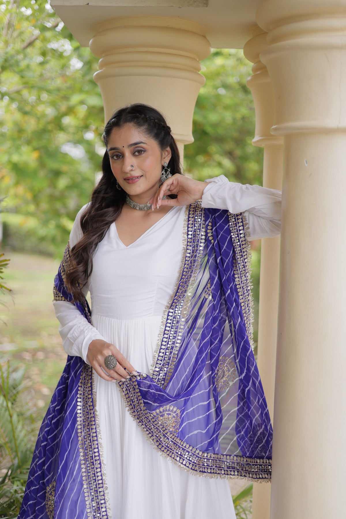 Rayon Leheriya Printed Navratri Gown