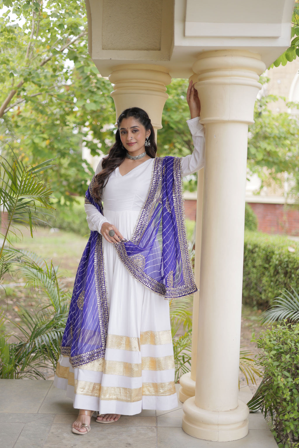 Rayon Leheriya Printed Navratri Gown