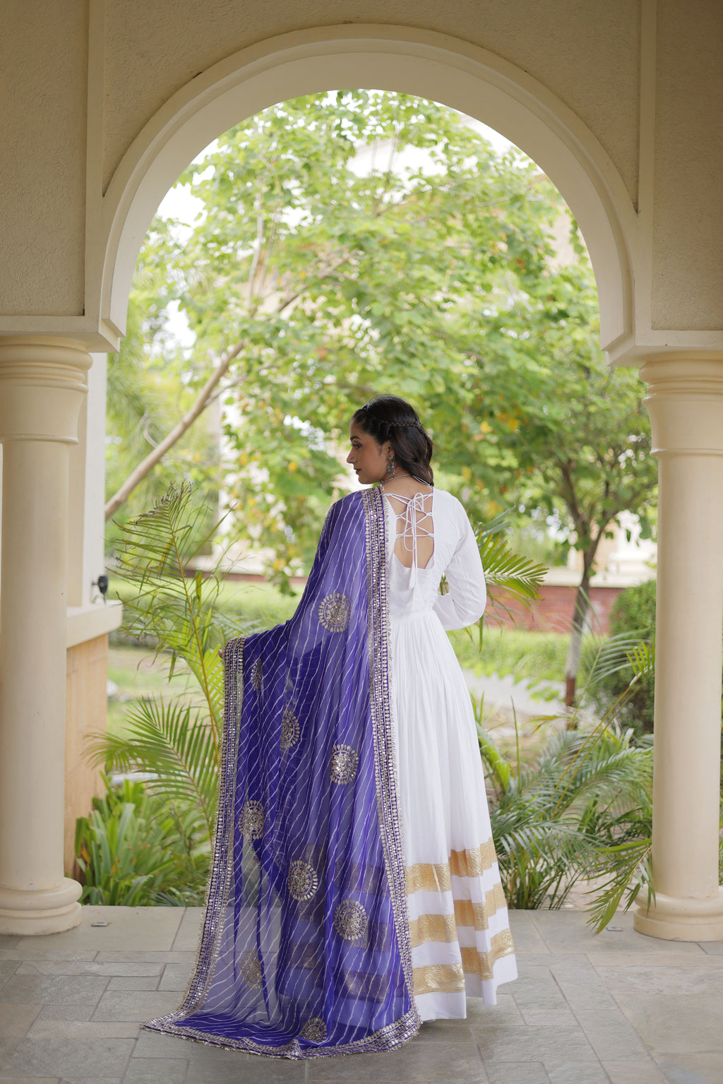 Rayon Leheriya Printed Navratri Gown