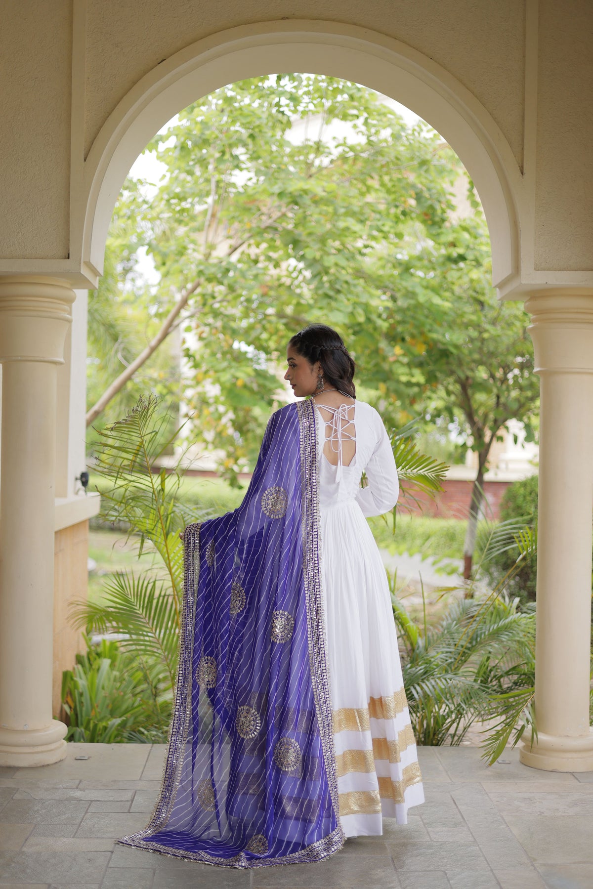 Rayon Leheriya Printed Navratri Gown
