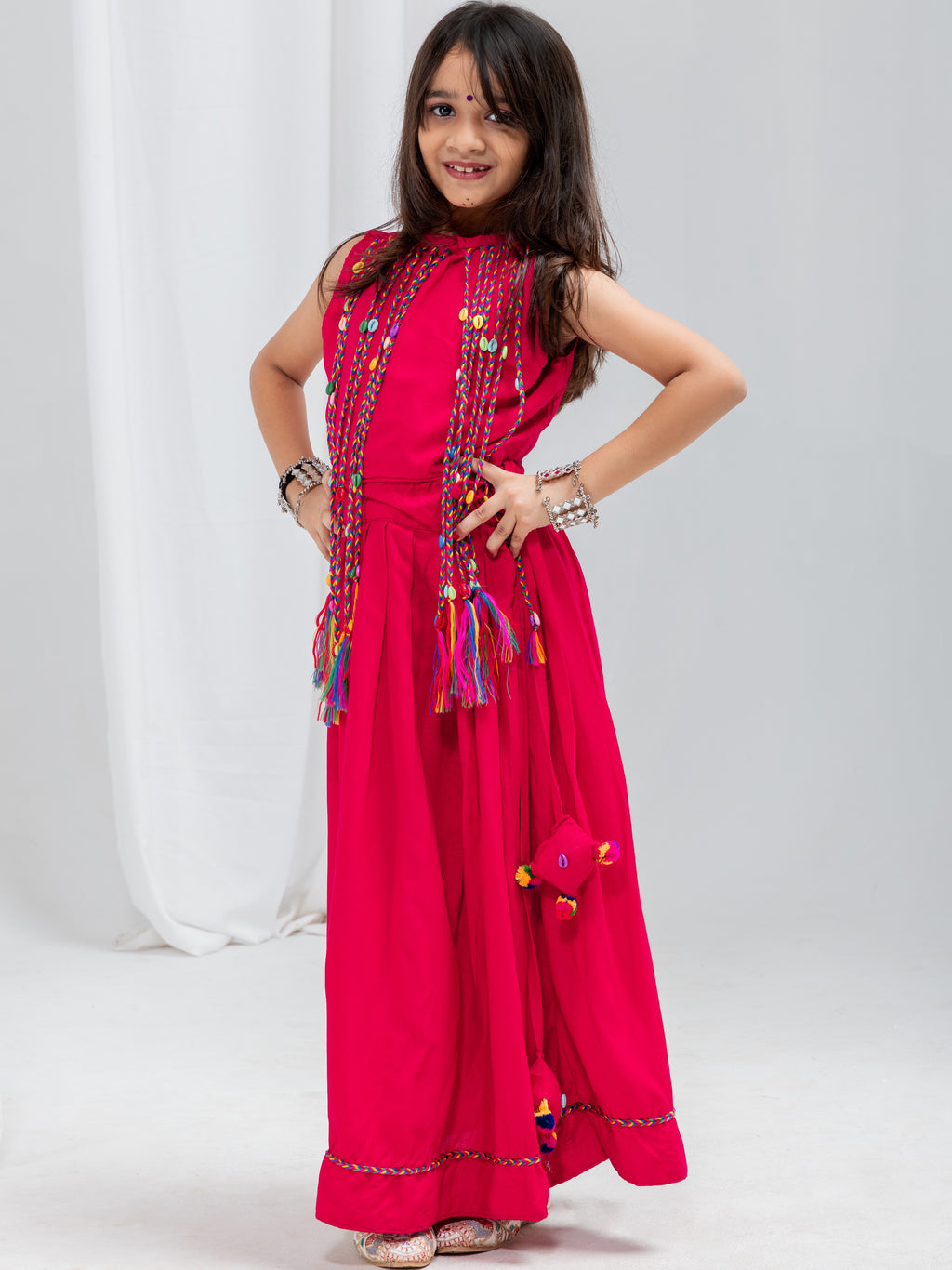 Pure Rayon Cotton Kids Navratri Lehenga Choli