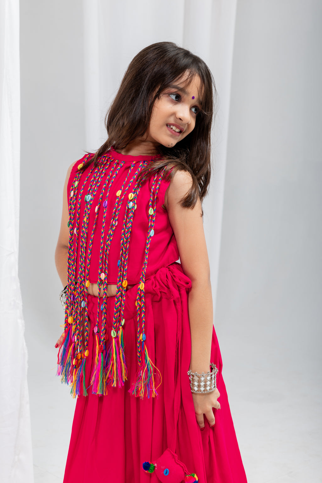 Pure Rayon Cotton Kids Navratri Lehenga Choli