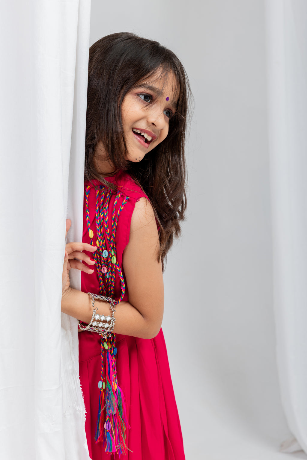 Pure Rayon Cotton Kids Navratri Lehenga Choli