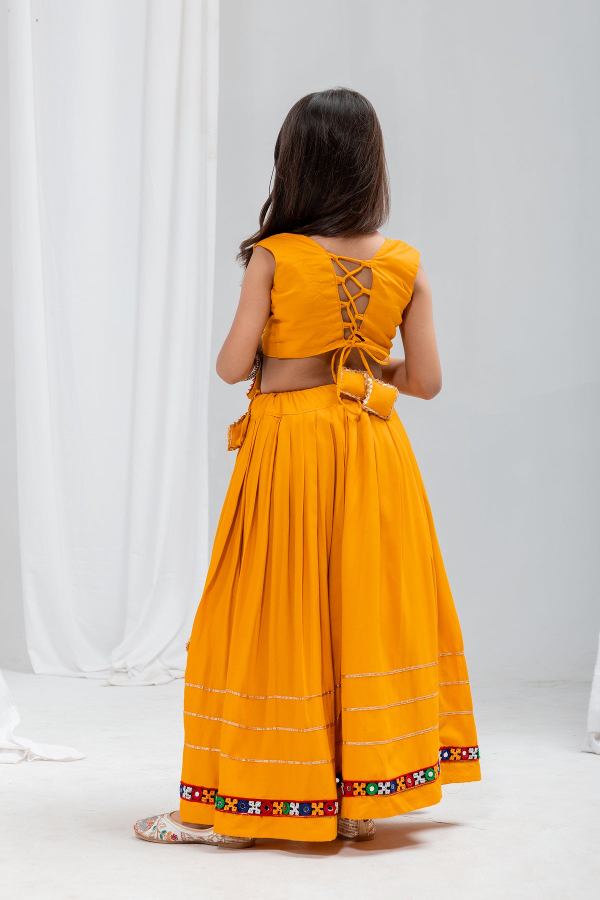 Rayon Cotton Kids Navratri Lehenga