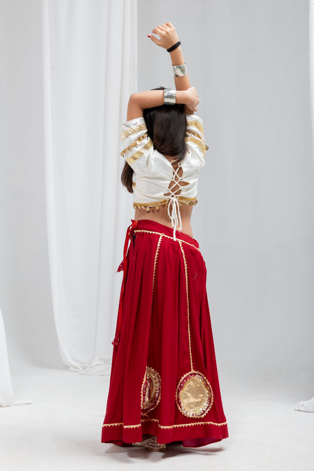 Pure Rayon Cotton Kids Navratri Lehenga