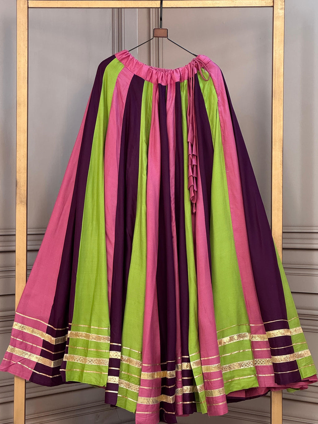 Rayon Multi Color Navratri Lehenga